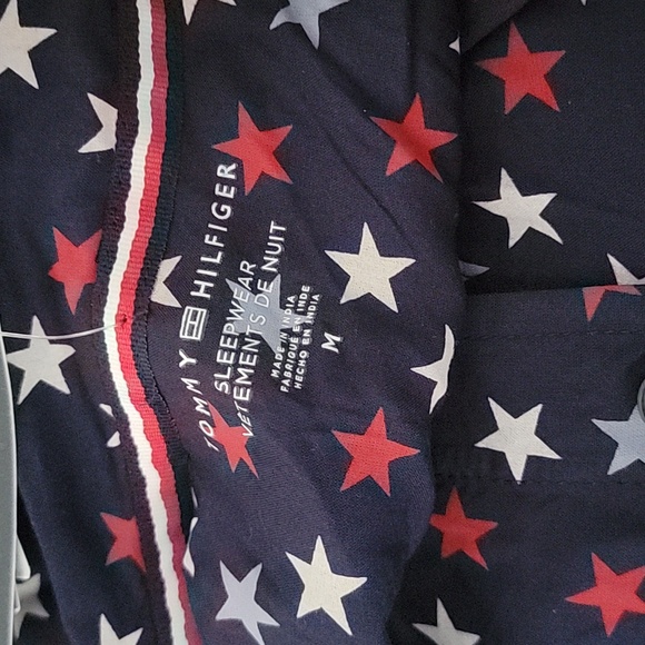 New blue Tommy Hilfiger 4th of july stars 100% viscose pajama short set - Picture 4 of 5